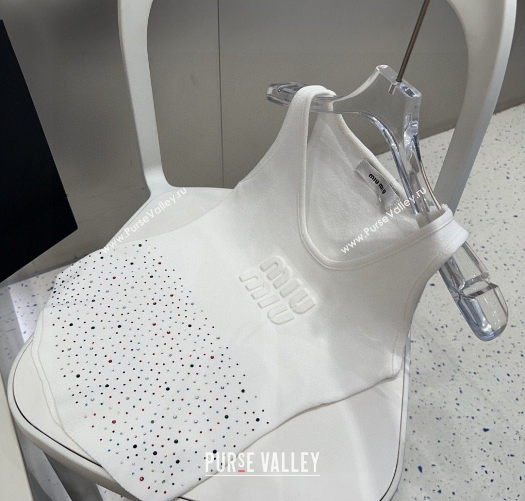 Miu Miu Vest with Strass White 2025 0911 (XMN-250911088)