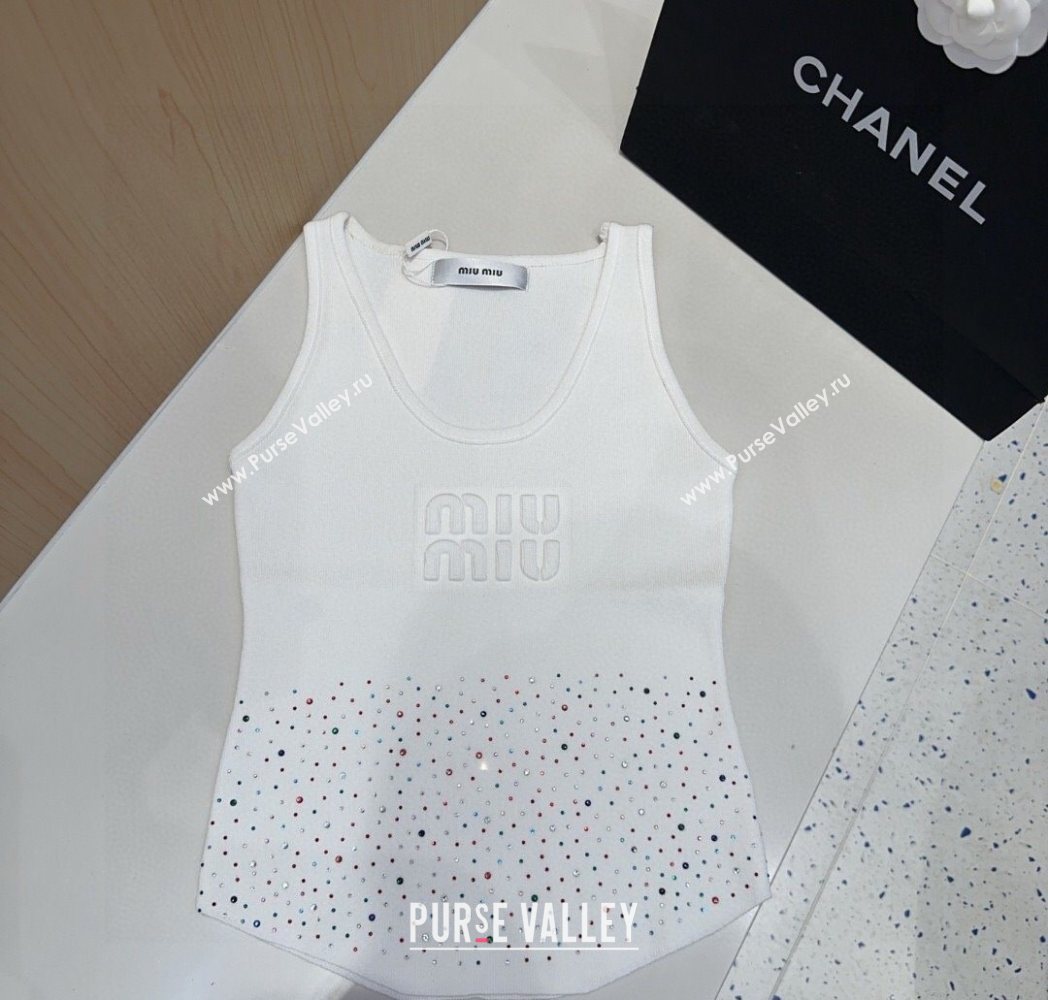 Miu Miu Vest with Strass White 2025 0911 (XMN-250911088)