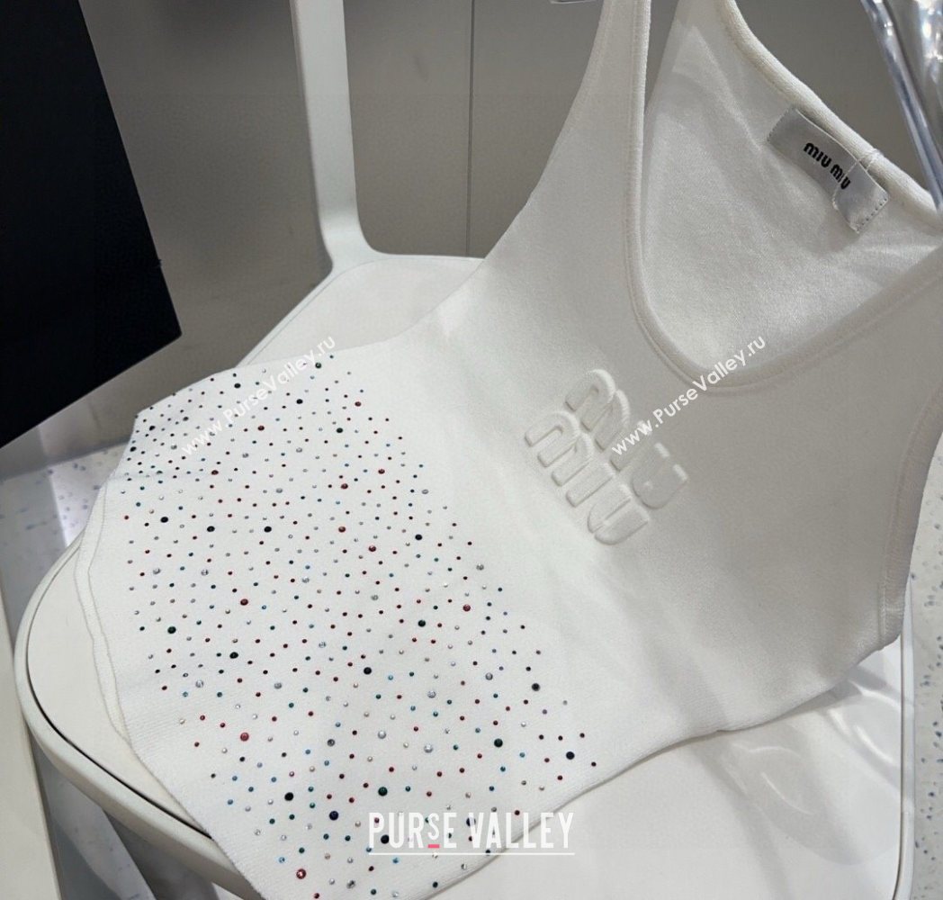 Miu Miu Vest with Strass White 2025 0911 (XMN-250911088)