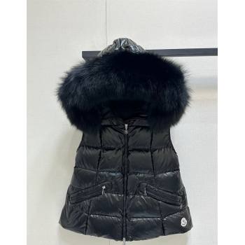 Moncler Down Jacket Vest Black 2024 1219 (QI-241219040)