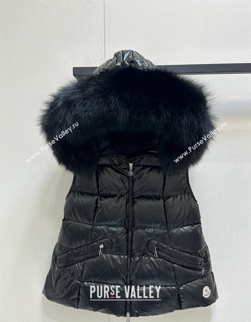 Moncler Down Jacket Vest Black 2024 1219 (QI-241219040)