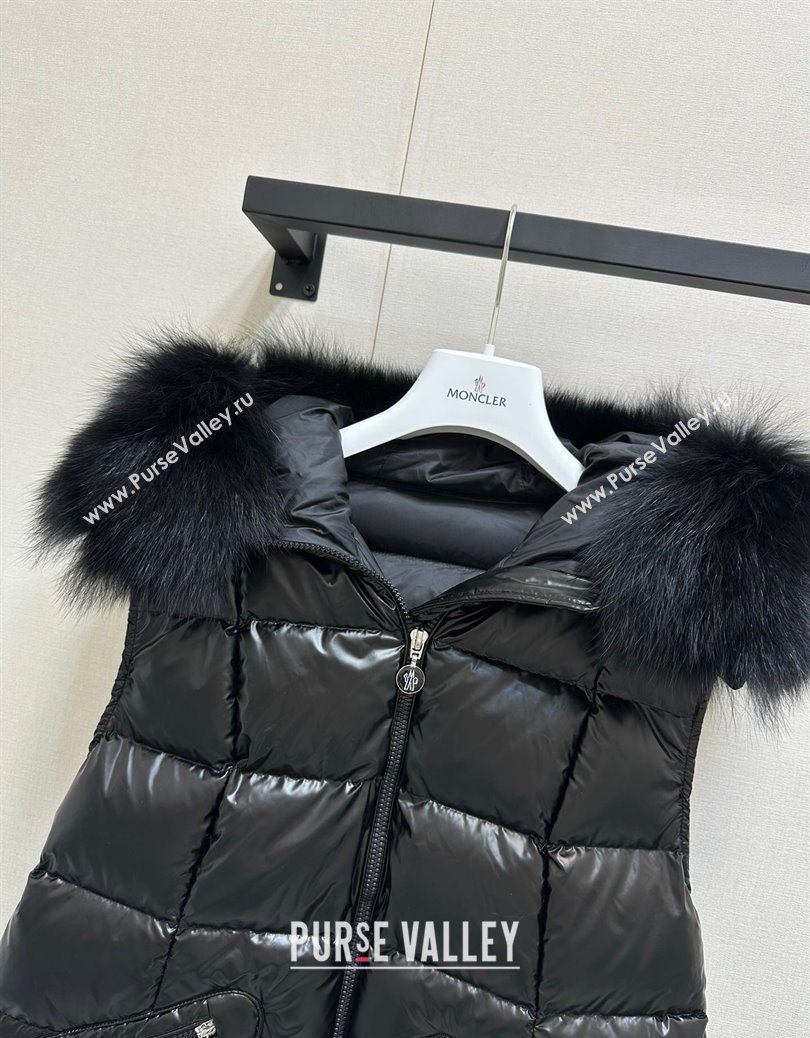 Moncler Down Jacket Vest Black 2024 1219 (QI-241219040)