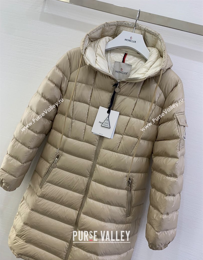 Moncler Amintore Long Down Jacket Beige 2024 (QI-241219045)