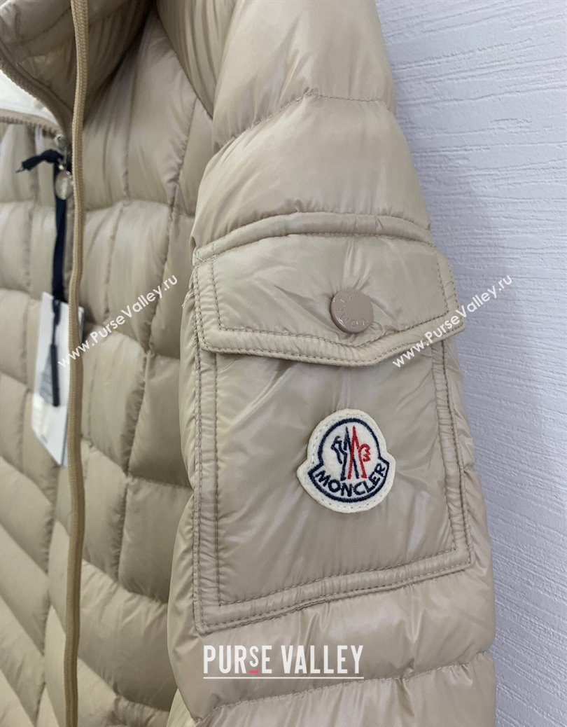 Moncler Amintore Long Down Jacket Beige 2024 (QI-241219045)