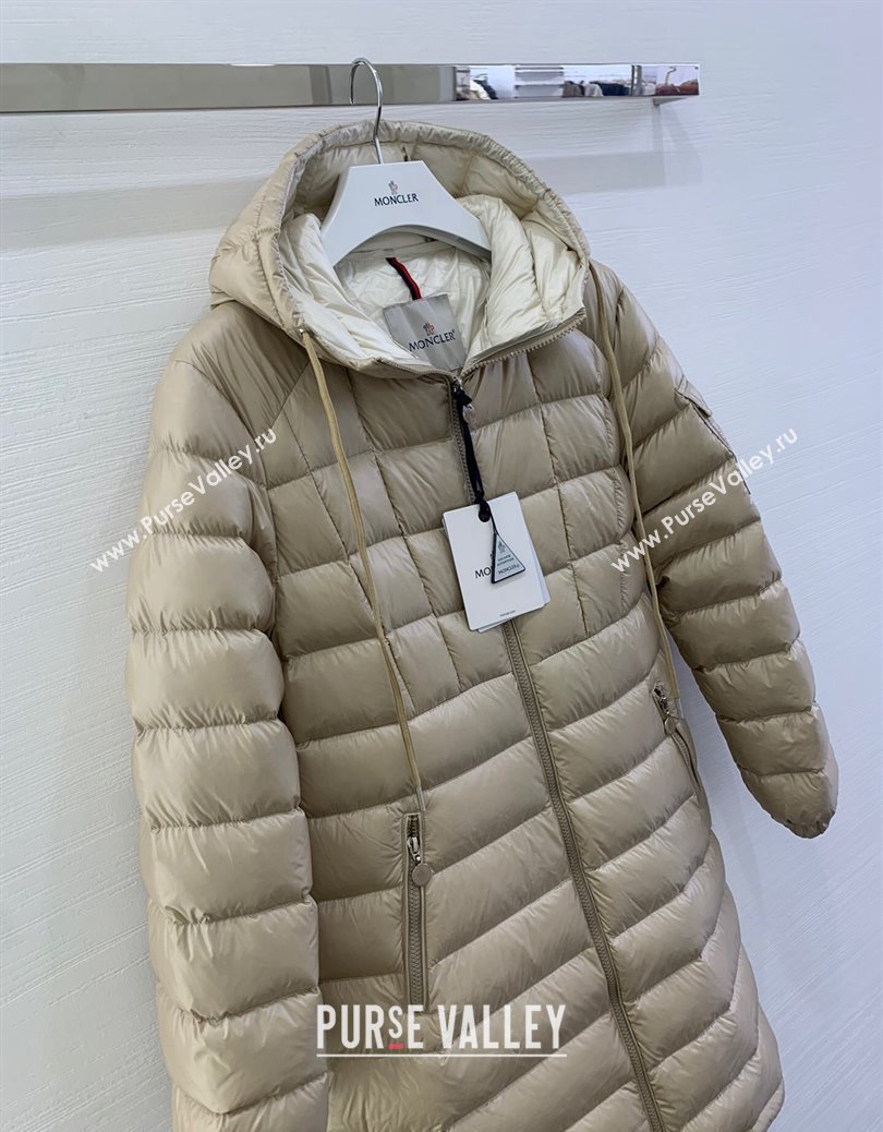 Moncler Amintore Long Down Jacket Beige 2024 (QI-241219045)