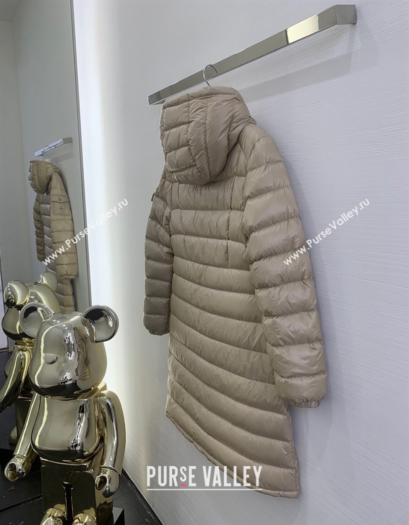 Moncler Amintore Long Down Jacket Beige 2024 (QI-241219045)