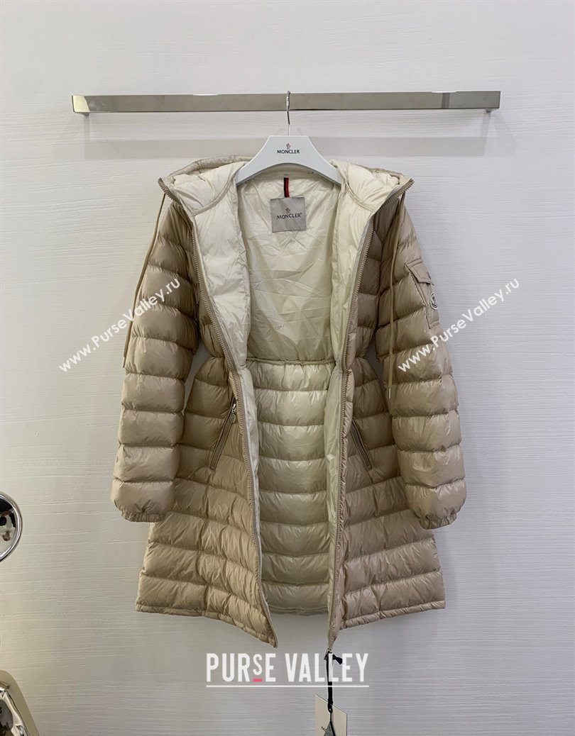 Moncler Amintore Long Down Jacket Beige 2024 (QI-241219045)