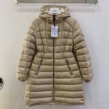 Moncler Amintore Long Down Jacket Beige 2024 (QI-241219045)