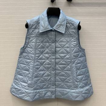 Moncler A-Shaped Down Vest Blue 2025 M091850 (QI-250918056)