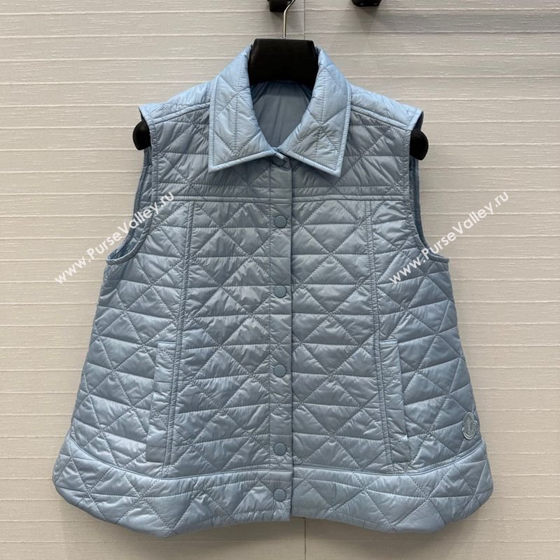 Moncler A-Shaped Down Vest Blue 2025 M091850 (QI-250918056)