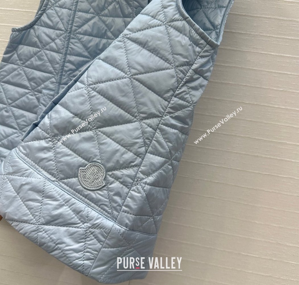 Moncler A-Shaped Down Vest Blue 2025 M091850 (QI-250918056)