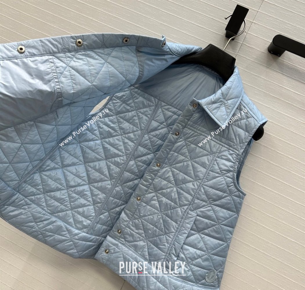 Moncler A-Shaped Down Vest Blue 2025 M091850 (QI-250918056)
