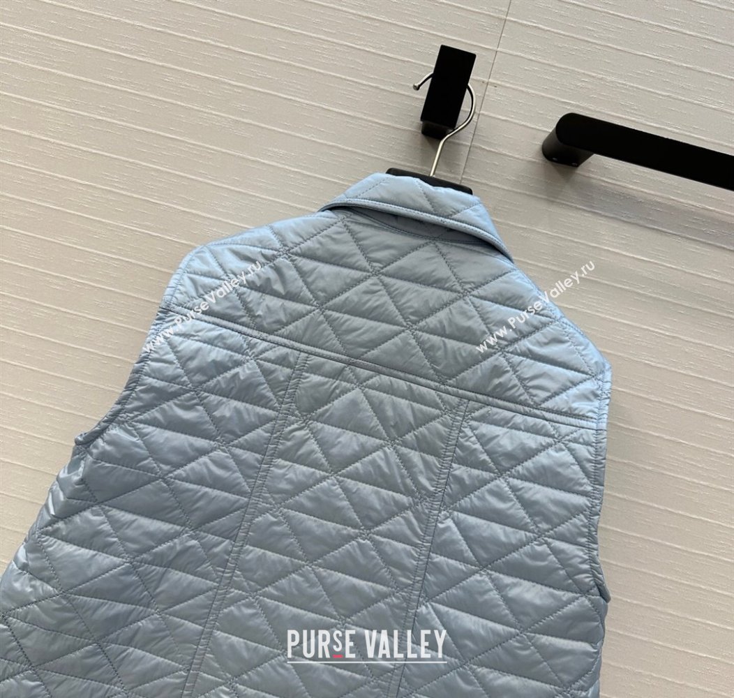 Moncler A-Shaped Down Vest Blue 2025 M091850 (QI-250918056)