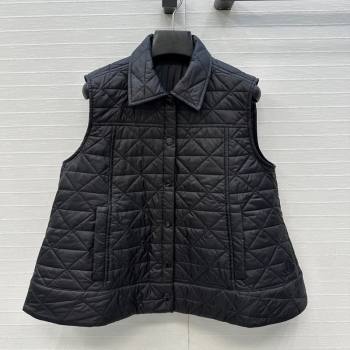 Moncler A-Shaped Down Vest Black 2025 M091850 (QI-250918057)