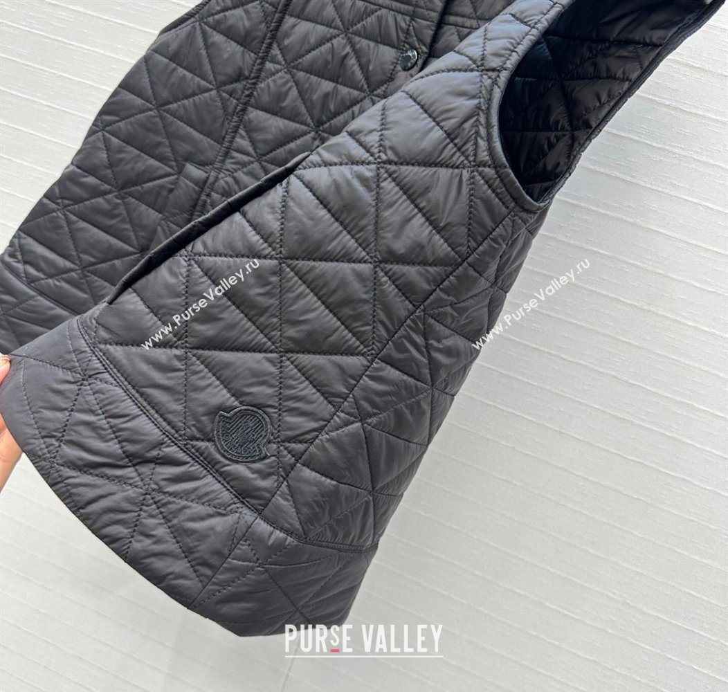 Moncler A-Shaped Down Vest Black 2025 M091850 (QI-250918057)