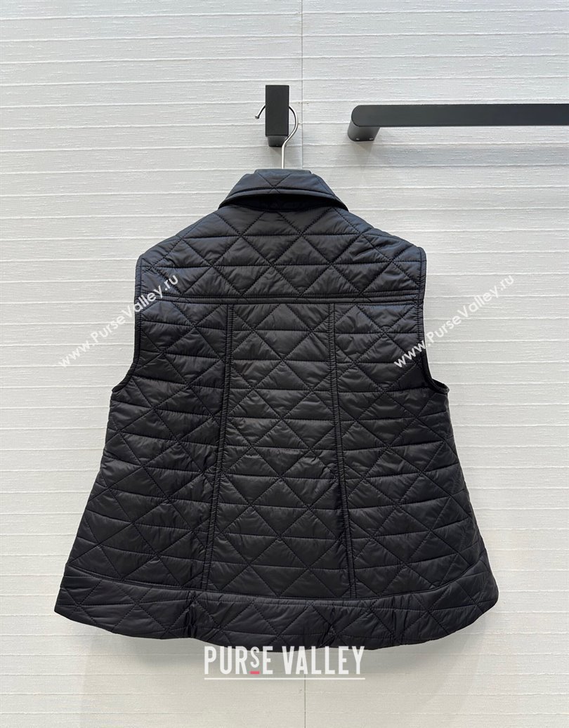 Moncler A-Shaped Down Vest Black 2025 M091850 (QI-250918057)