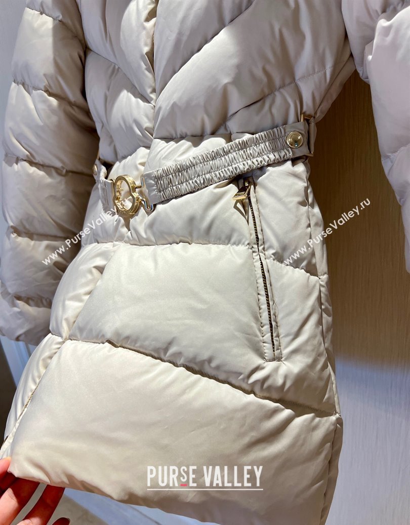 Moncler Belted Down Jacket Beige 2025 M091853 (QI-250918059)