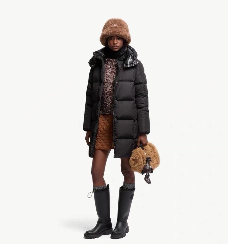 Moncler Quilted Long Down Jacket Black 2025 M091843 (QI-250918046)