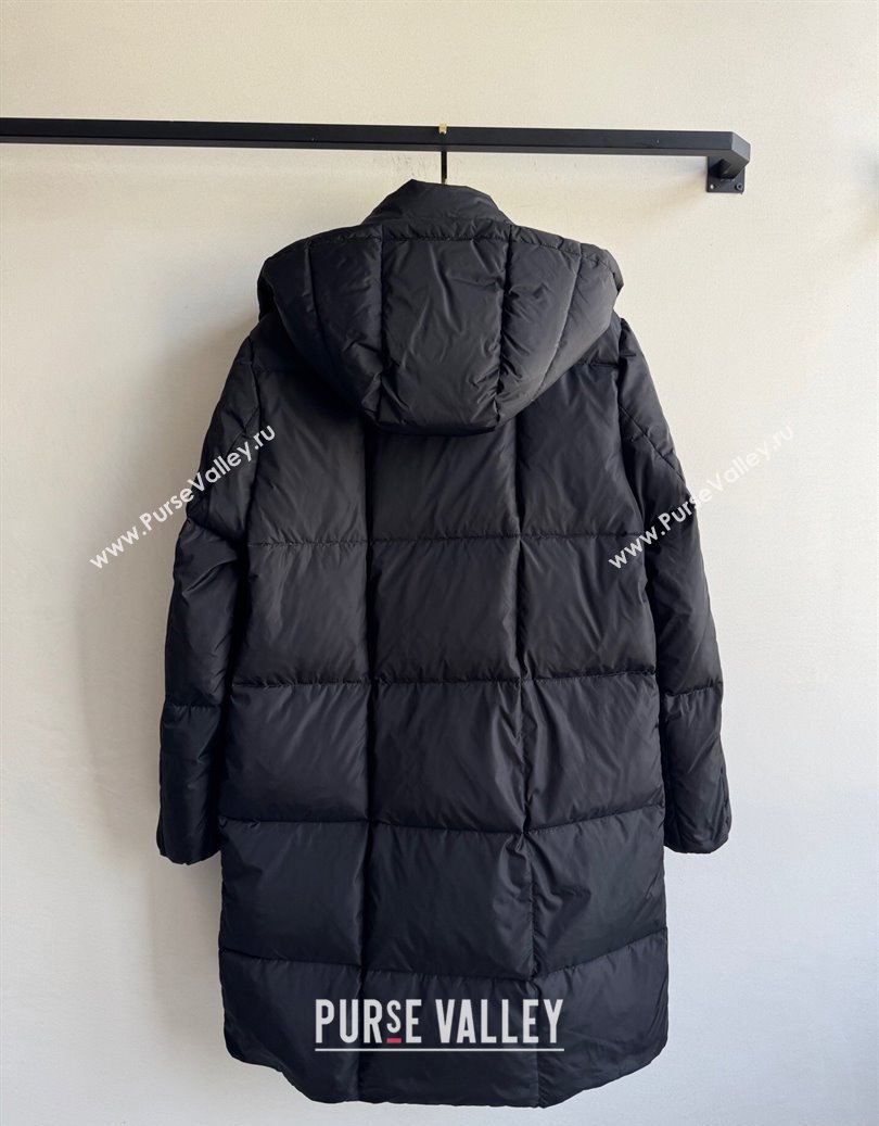 Moncler Quilted Long Down Jacket Black 2025 M091843 (QI-250918046)