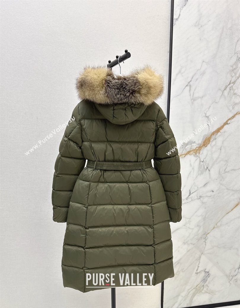Moncler Long Down Jacket Green 2025 M091841 (QI-250918043)