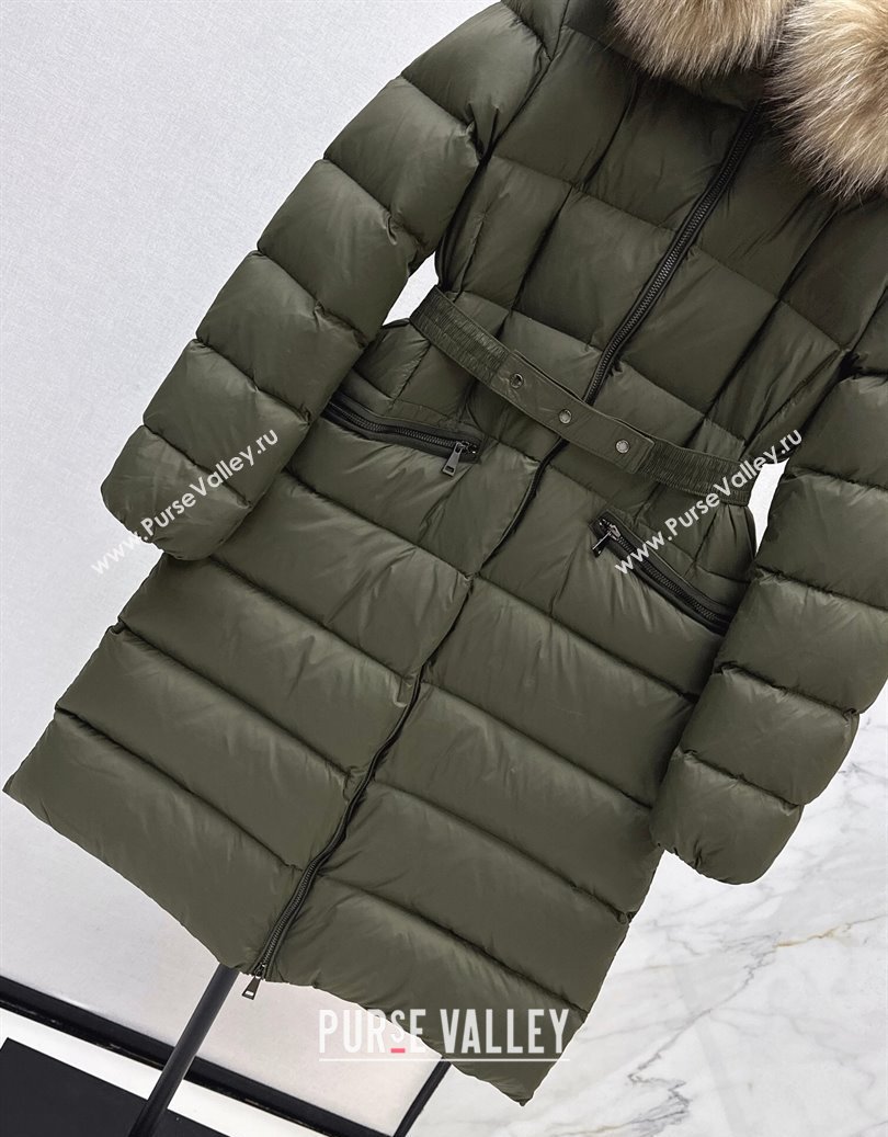 Moncler Long Down Jacket Green 2025 M091841 (QI-250918043)
