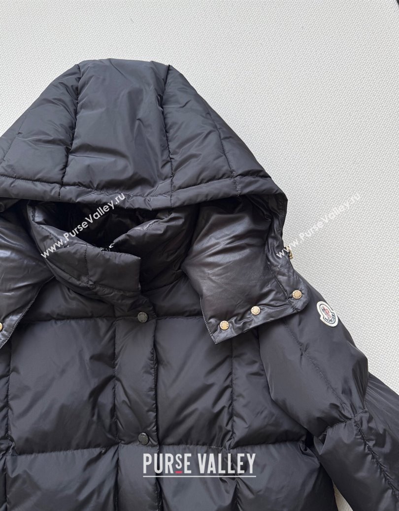 Moncler Quilted Long Down Jacket Black 2025 M091843 (QI-250918046)