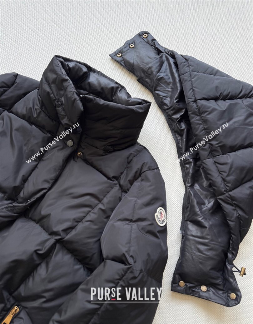 Moncler Quilted Long Down Jacket Black 2025 M091843 (QI-250918046)
