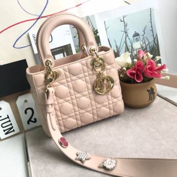 Dior Small Lady Dior My ABCDior Bag in Cannage Lambskin Nude Pink 2025 M0532 0806 (JPH-250806031)