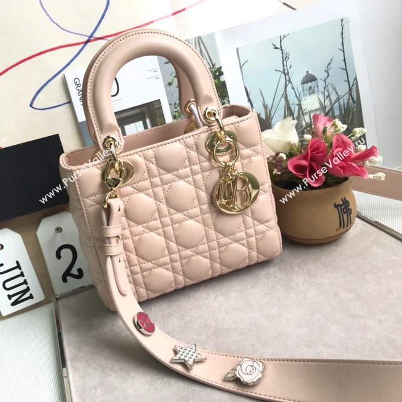 Dior Small Lady Dior My ABCDior Bag in Cannage Lambskin Nude Pink 2025 M0532 0806 (JPH-250806031)
