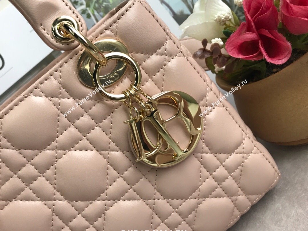 Dior Small Lady Dior My ABCDior Bag in Cannage Lambskin Nude Pink 2025 M0532 0806 (JPH-250806031)