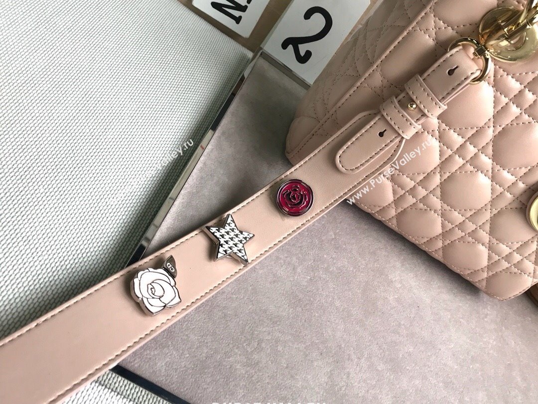 Dior Small Lady Dior My ABCDior Bag in Cannage Lambskin Nude Pink 2025 M0532 0806 (JPH-250806031)