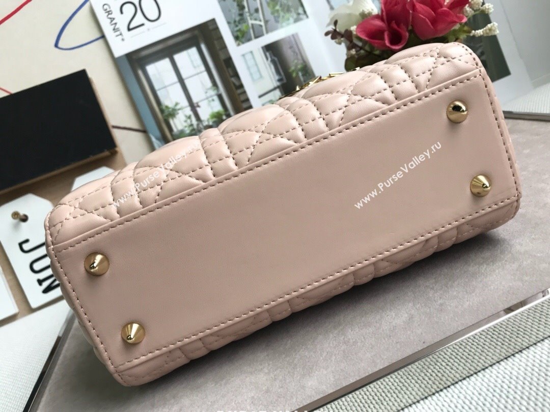 Dior Small Lady Dior My ABCDior Bag in Cannage Lambskin Nude Pink 2025 M0532 0806 (JPH-250806031)