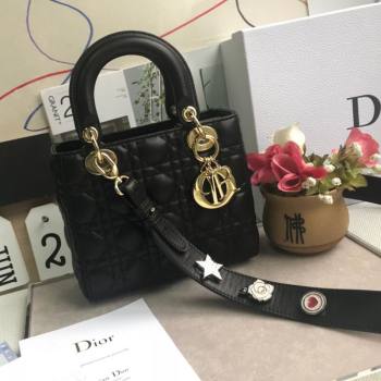 Dior Small Lady Dior My ABCDior Bag in Cannage Lambskin Black/Gold 2025 M0532 0806 (JPH-250806035)