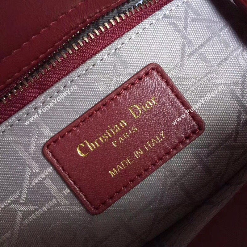 Dior Small Lady Dior My ABCDior Bag in Cannage Lambskin Burgundy/Gold 2025 M0532 0806 (JPH-250806029)