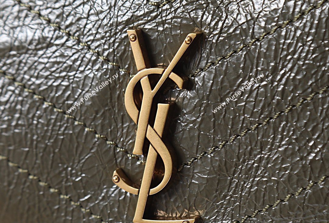 Saint Laurent NIKI shopping bag in vintage leather Green 2026 871151 (MHUI-260403086)