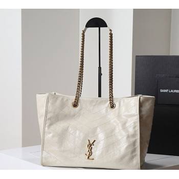 Saint Laurent NIKI shopping bag in vintage leather White 2026 871151 (MHUI-260403087)