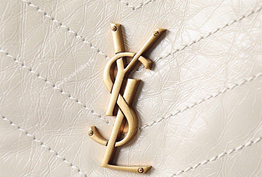 Saint Laurent NIKI shopping bag in vintage leather White 2026 871151 (MHUI-260403087)