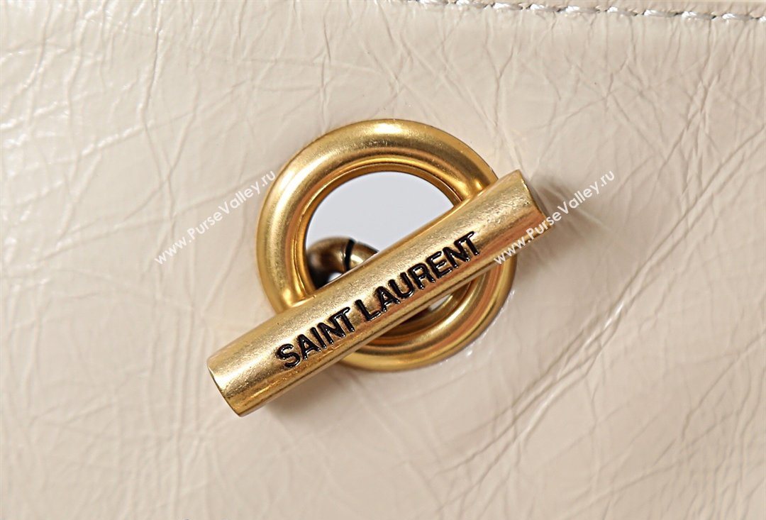 Saint Laurent NIKI small shopping bag in vintage leather White 2026 872680 (MHUI-260403079)