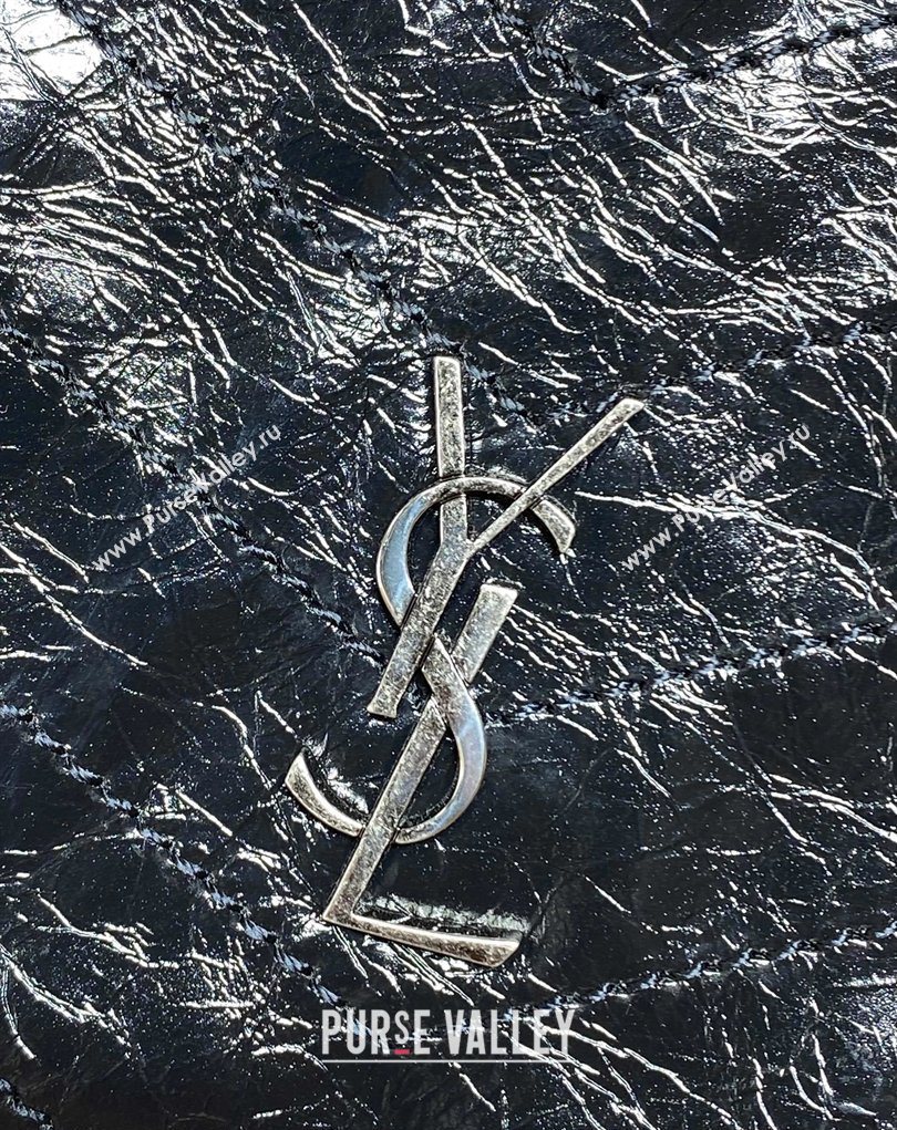 Saint Laurent NIKI small shopping bag in vintage leather Black/Silver 2026 872680 (MHUI-260403080)