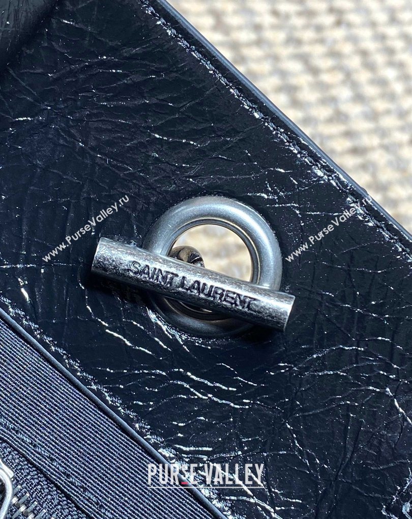 Saint Laurent NIKI small shopping bag in vintage leather Black/Silver 2026 872680 (MHUI-260403080)