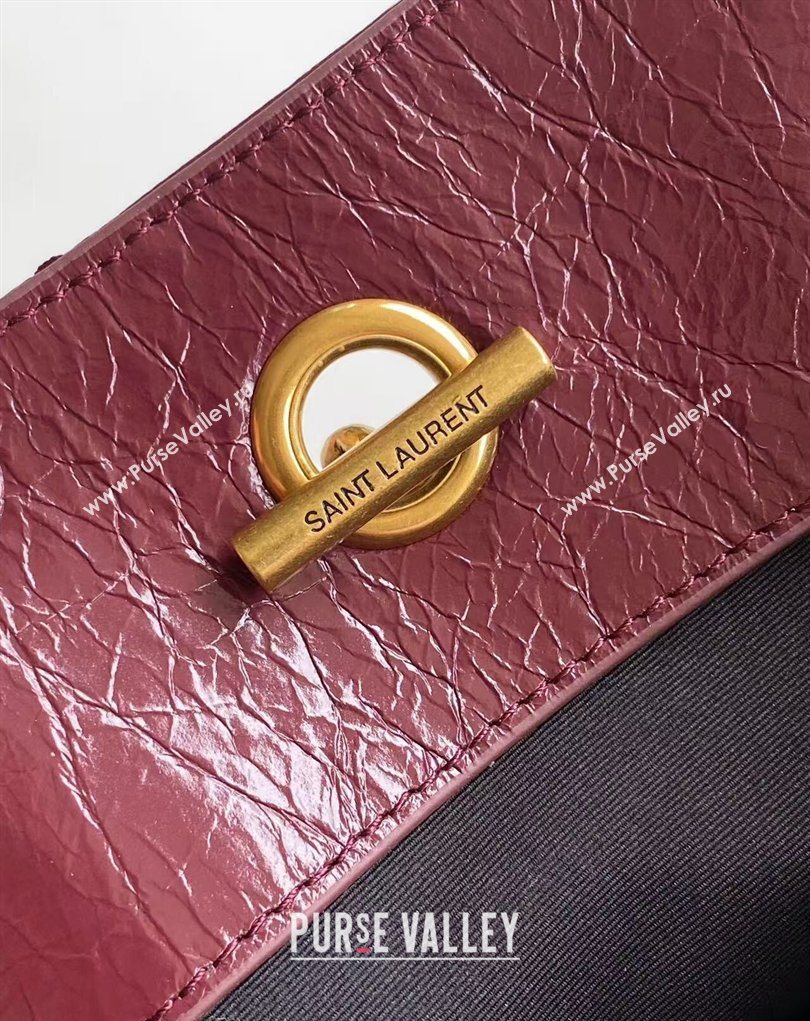 Saint Laurent NIKI shopping bag in vintage leather Burgundy 2026 871151 (MHUI-260403083)