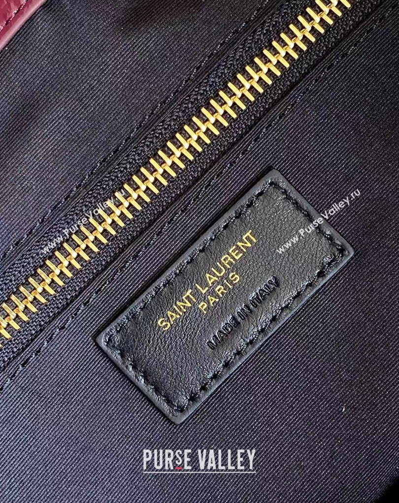 Saint Laurent NIKI shopping bag in vintage leather Burgundy 2026 871151 (MHUI-260403083)