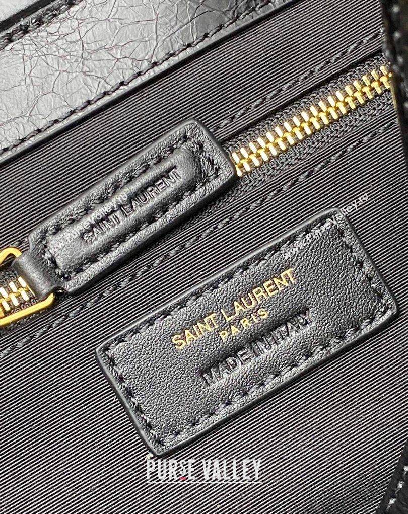 Saint Laurent NIKI small shopping bag in vintage leather Black/Gold 2026 872680 (MHUI-260403077)