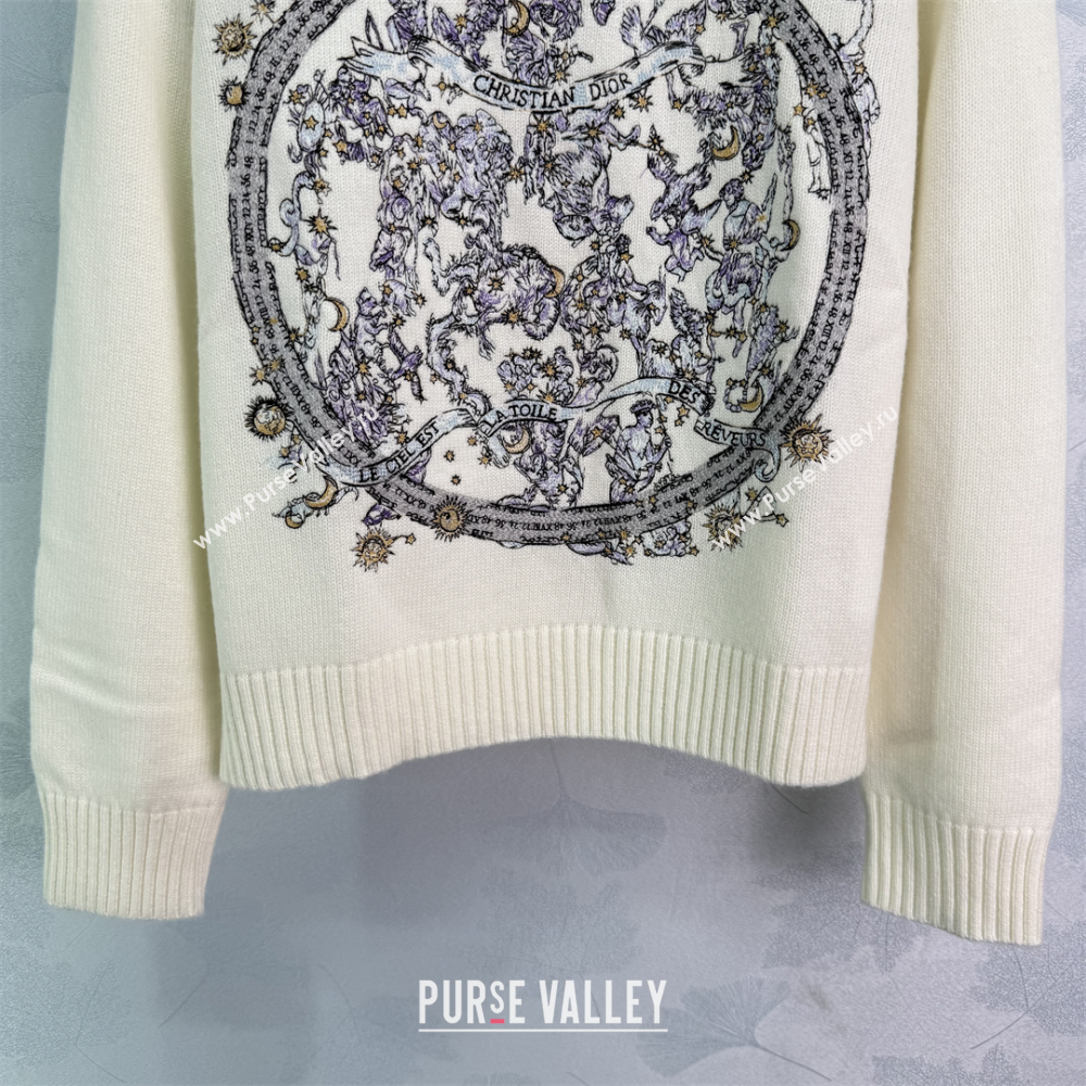 Dior Wool Sweater with Embroidery White 2025 0814 (QI-250814118)