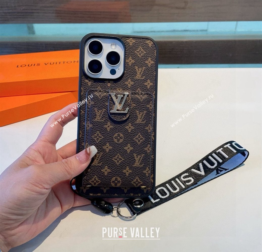 Louis Vuitton iPhone Holder with Pouch and Black Strap 2026 LV010604 (XMN-260106007)