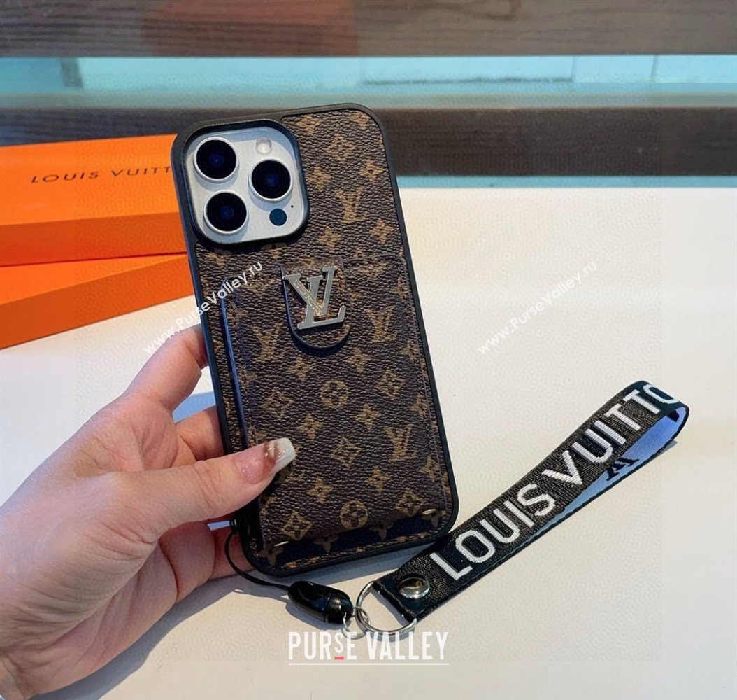 Louis Vuitton iPhone Holder with Pouch and Black Strap 2026 LV010604 (XMN-260106007)