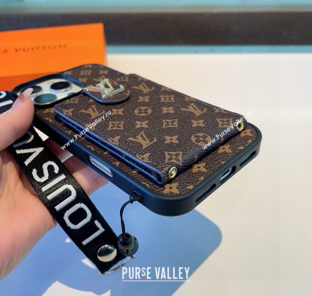 Louis Vuitton iPhone Holder with Pouch and Black Strap 2026 LV010604 (XMN-260106007)