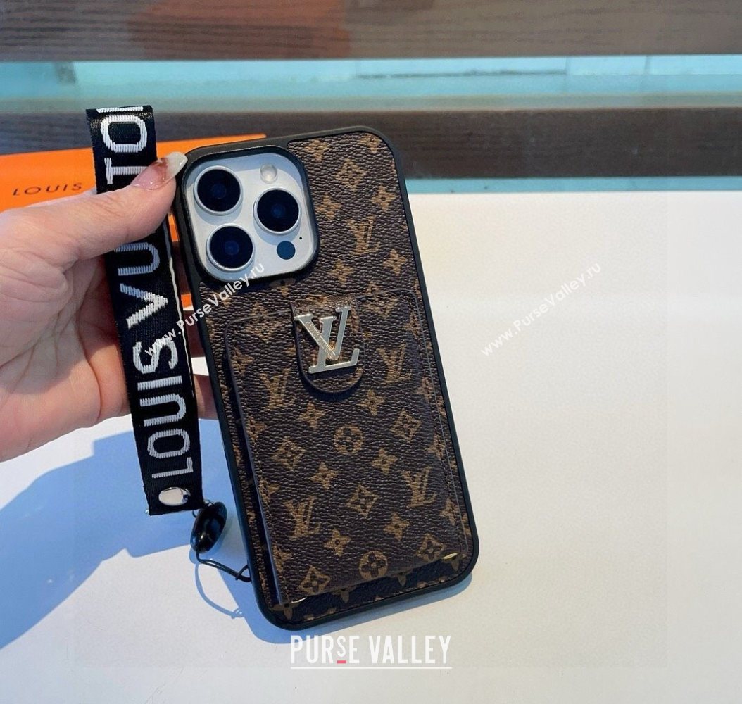 Louis Vuitton iPhone Holder with Pouch and Black Strap 2026 LV010604 (XMN-260106007)
