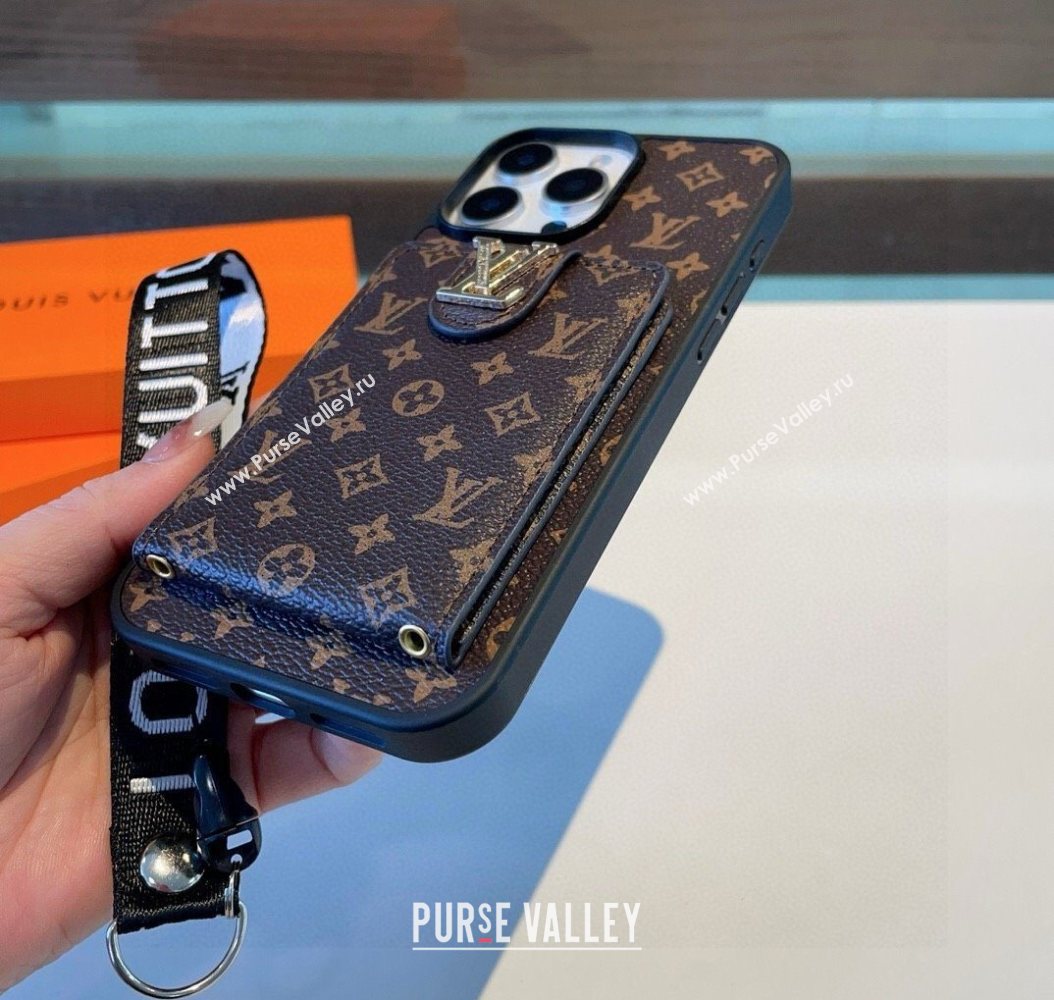 Louis Vuitton iPhone Holder with Pouch and Black Strap 2026 LV010604 (XMN-260106007)