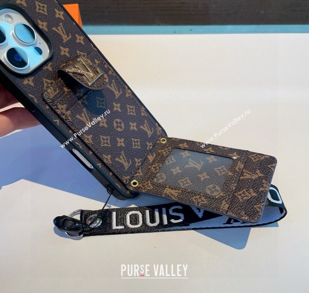 Louis Vuitton iPhone Holder with Pouch and Black Strap 2026 LV010604 (XMN-260106007)